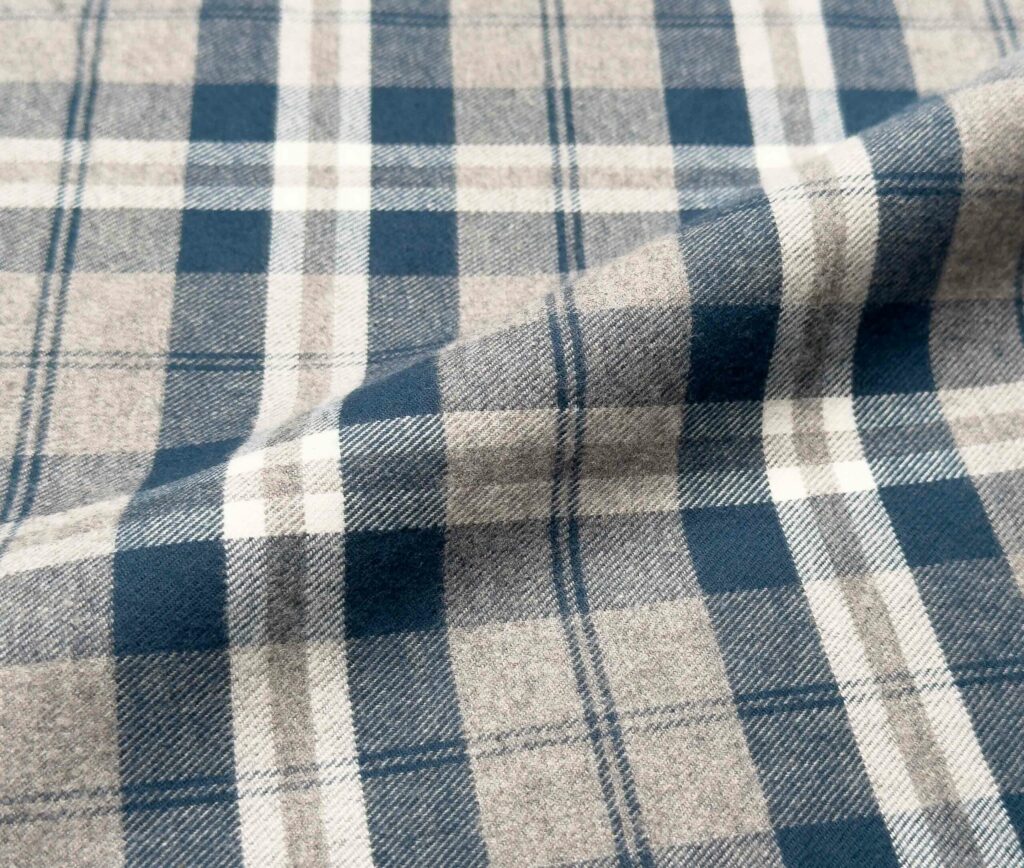 LIGHT GREY CHECKED GREEN Flannel Shirt #F18
