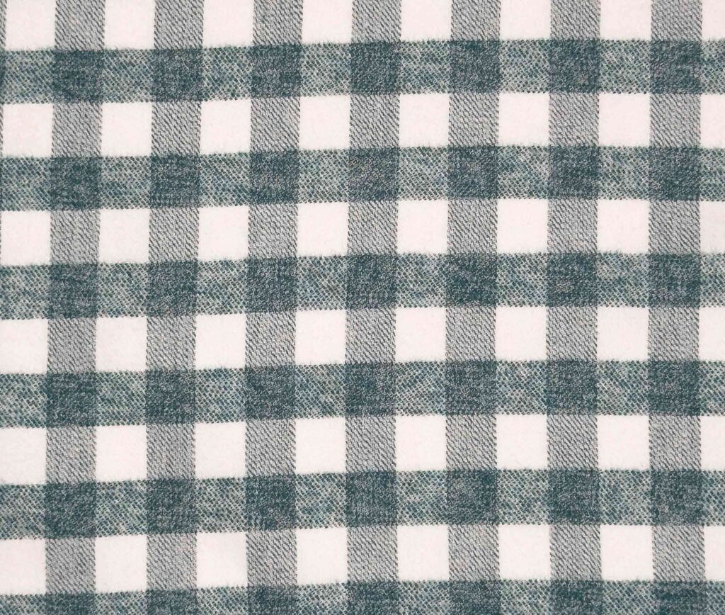 GREEN CHECKED WHITE Flannel Shirt #F13