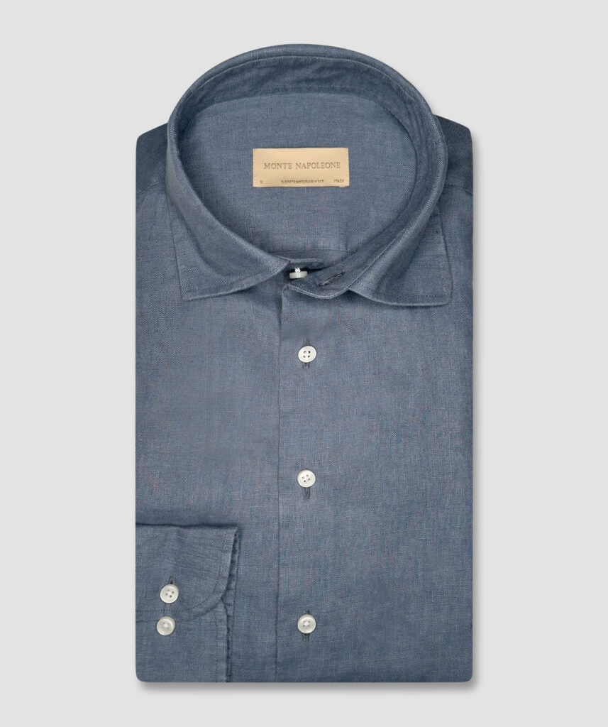 MØRK BLÅ DENIM Linskjorte #L38