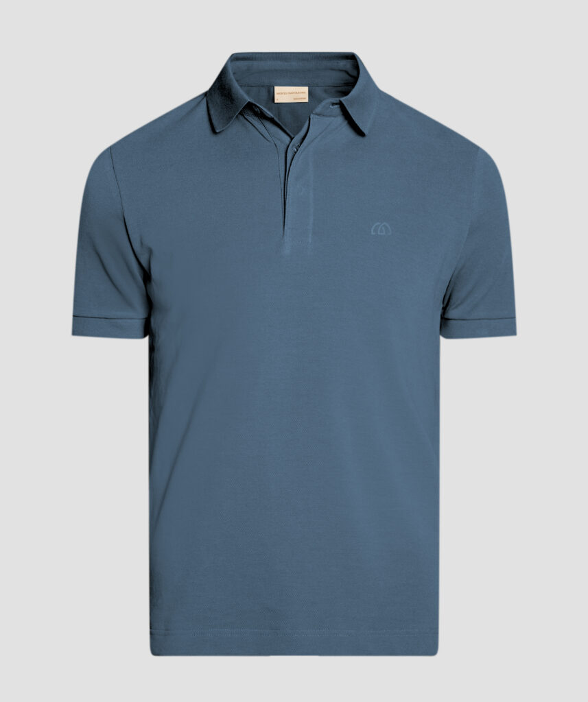 BLÅ PIQUESKJORTE