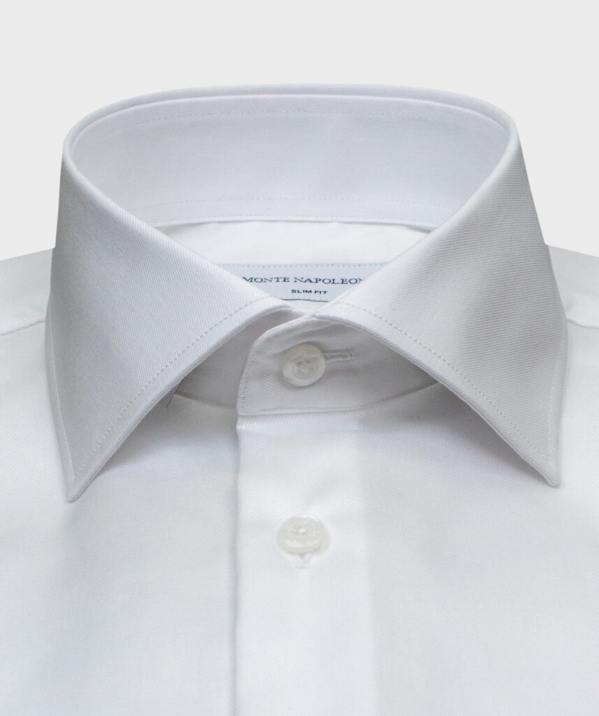 Hvit Twill Business Skjorte Super Two-Ply Signatur #B48
