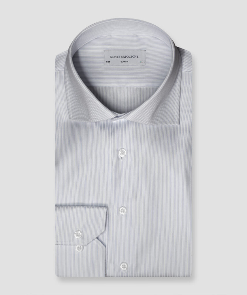 Hvit Pinstripe Business Skjorte #B25