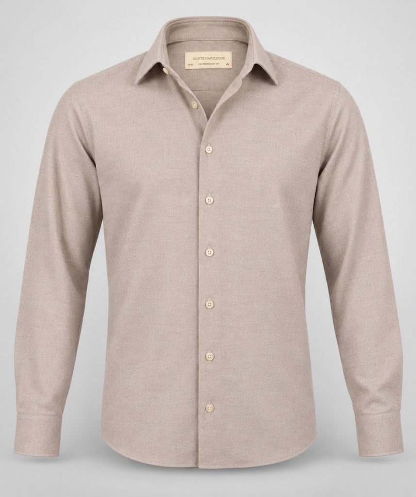LYS BEIGE Flanellskjorte #F32